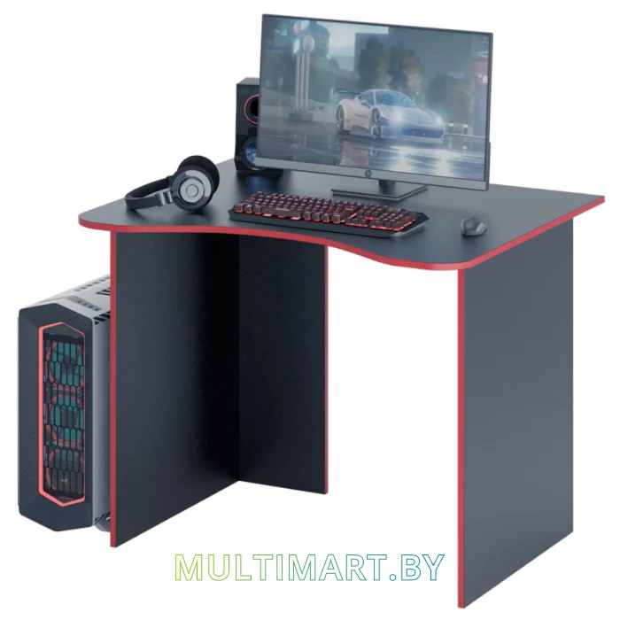 Геймерский стол MFMaster Интерплей-3 (черный/красный)